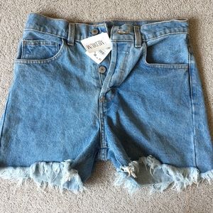 Blue jean shorts from Brandy Melville!